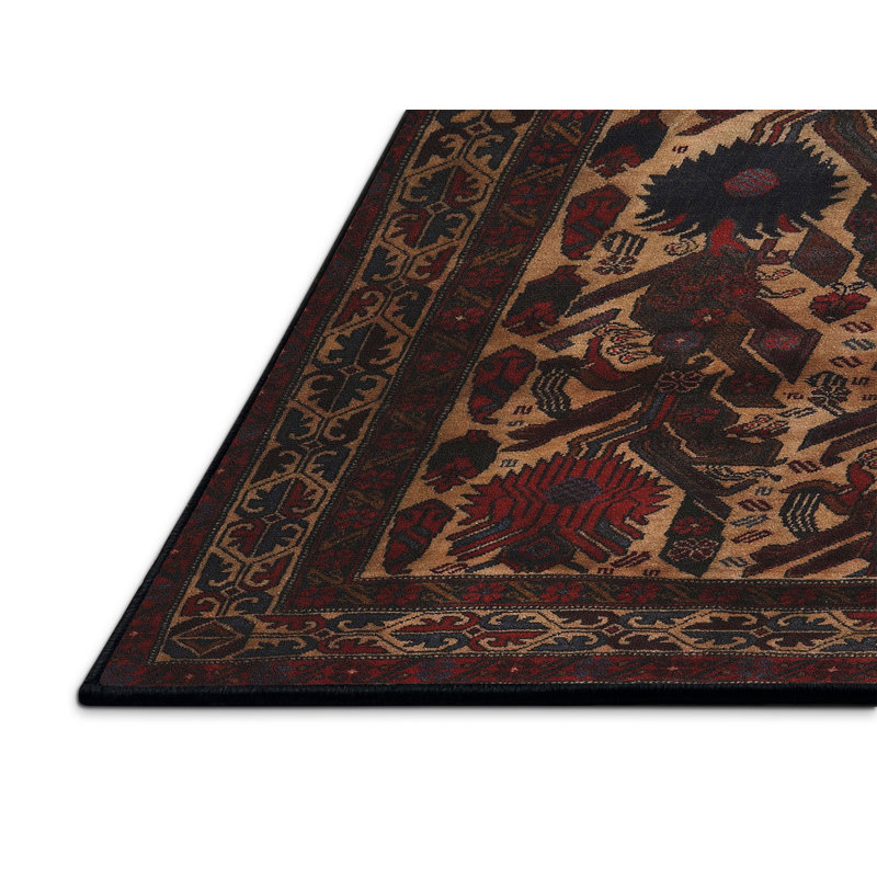 Tapis rouge à motif sud-ouest, Rectangle 5 pi x 7 pi