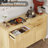 Kitchen Storage Cabinet With Drawers And Doors, Modern Fluted Sideboard Buffet Cabinet With Adjustable Shelves For Living Room