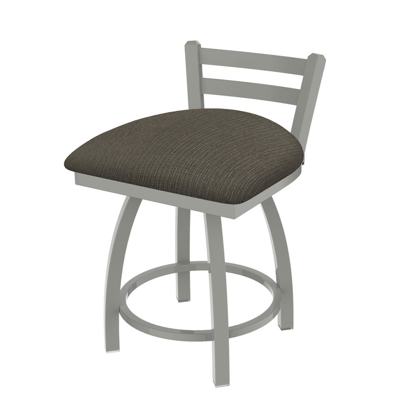 Tabouret de coiffeuse Jackie, Nickel anodisé, Tissu - graphique calice