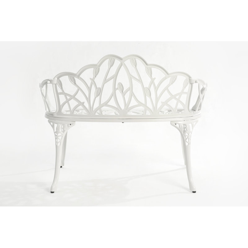 Banc en fonte d'aluminium, White