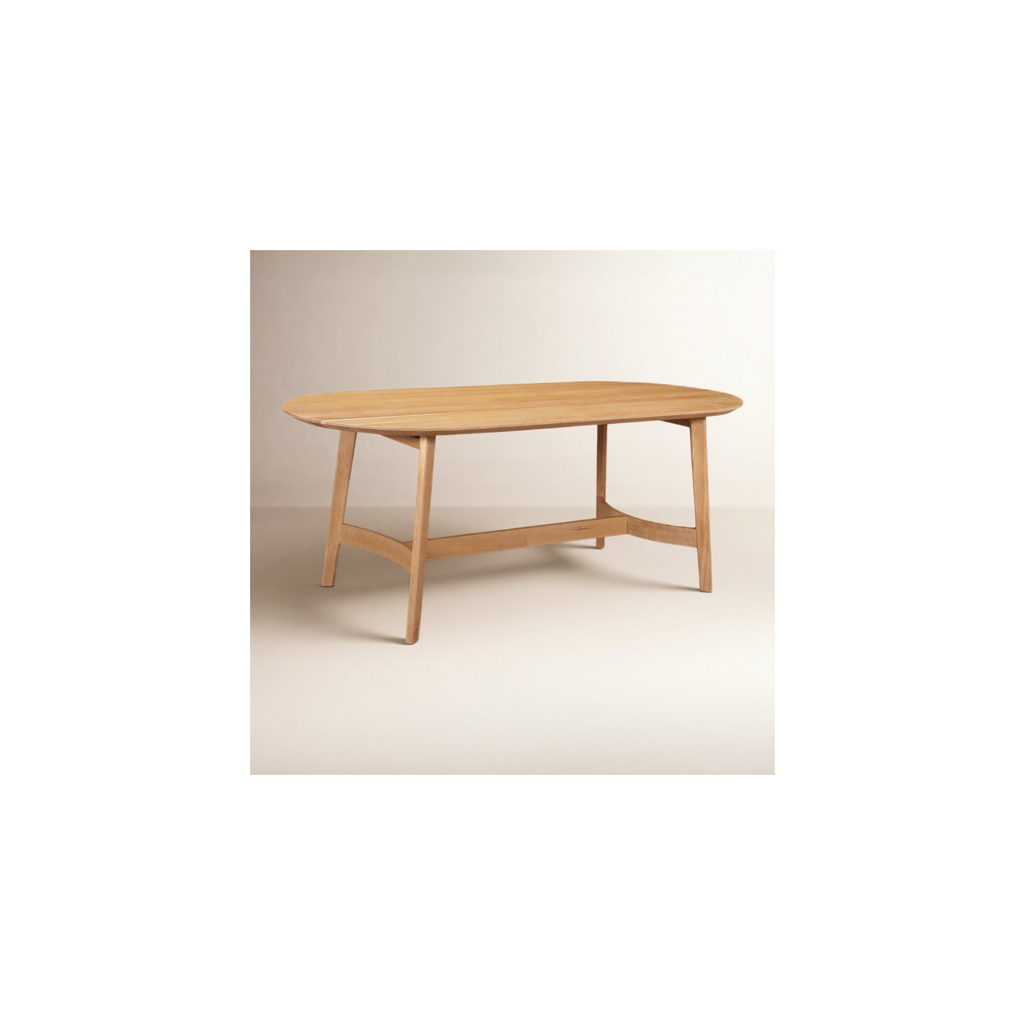 Signa Solid Oak Dining Table, Natural, 36" W x 76" L