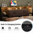 Bookcase Headboard with Charging Station & LED Lights, Upholstered Storage Headboard with Open Shelves-923117124-923117126