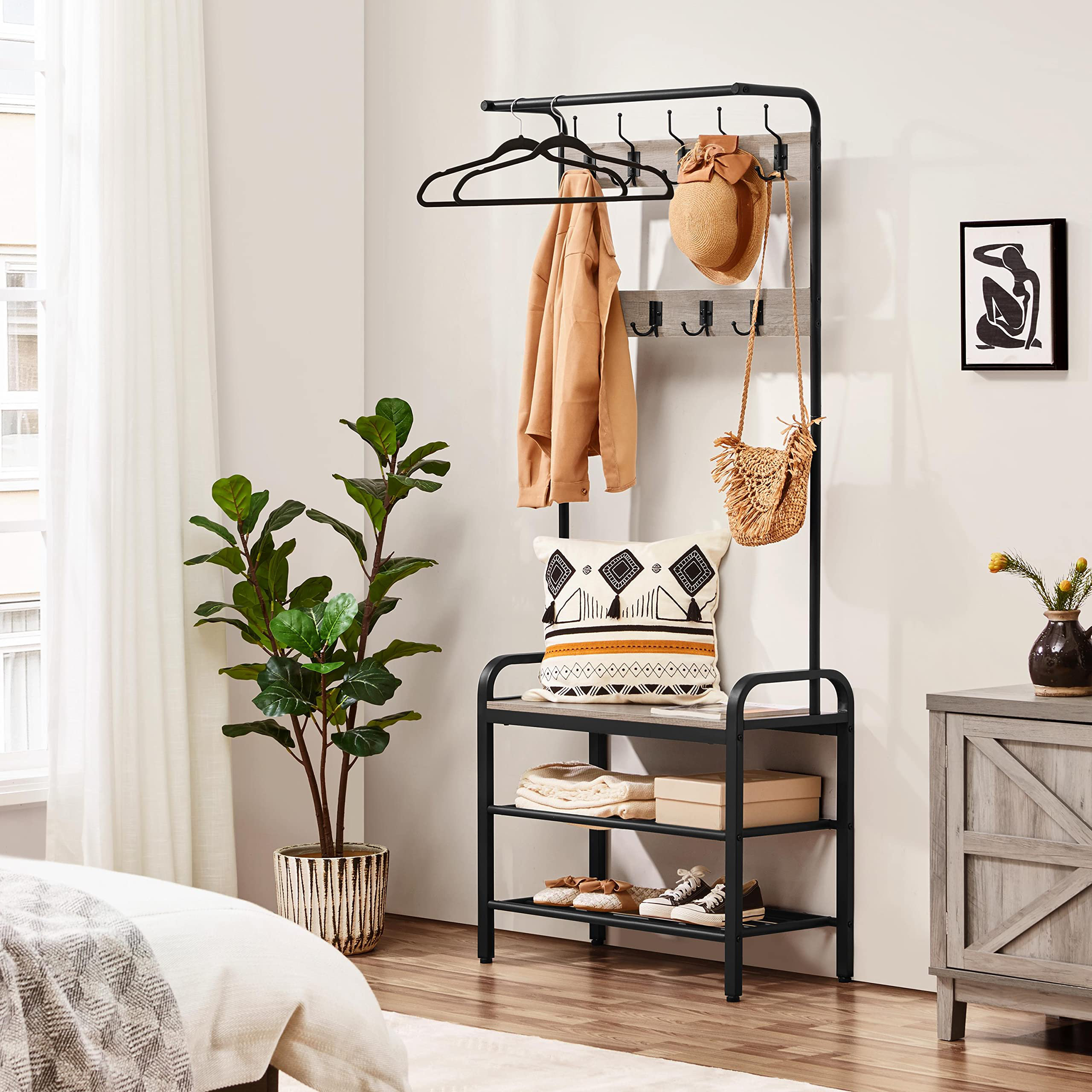 Shoe Rack Coat Hooks Stand Corner Coat Hooks Free Standing Coat