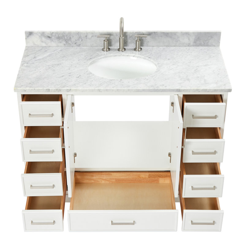 Ensemble de meuble-lavabo simple 49 po Abita, Blanc