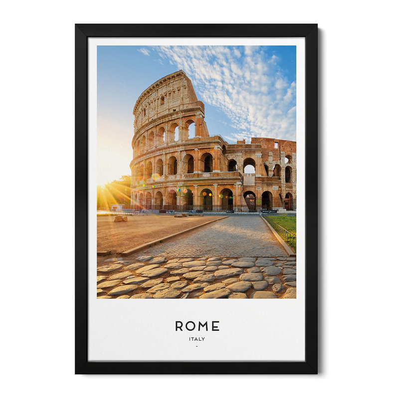Affiches encadrées de qualité supérieure à Rome, Italie, H 24 po x l 16 po