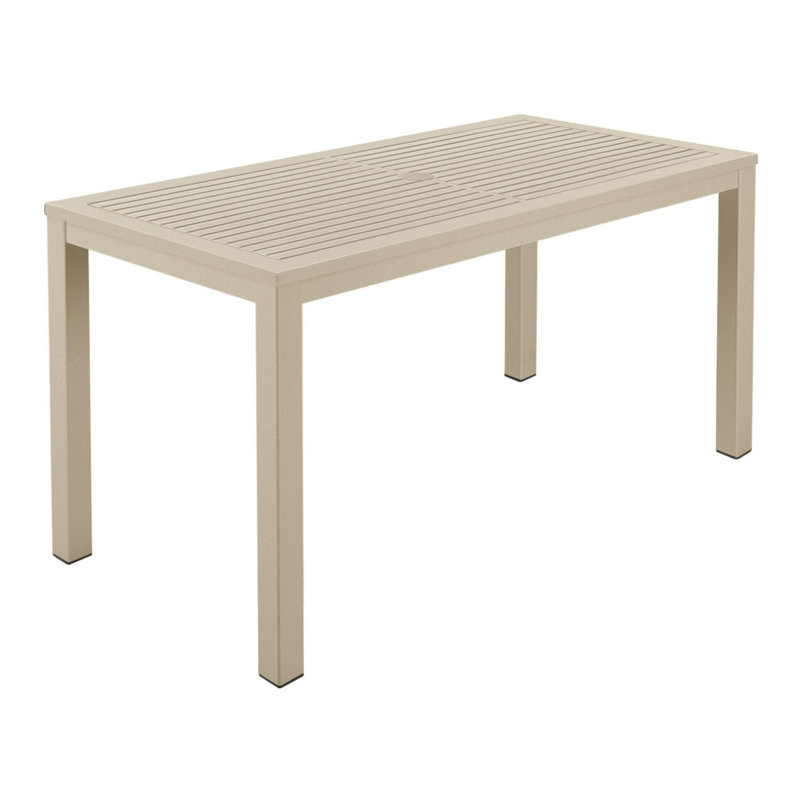 Aura Narrow Dining Table, 29" H x 55" W x 28" D, Champagne