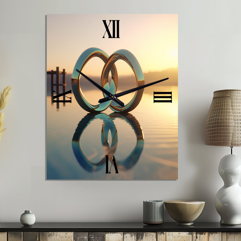 Horloge murale Quantum Entanglement Futuristic Bliss I - Paysages, Grand