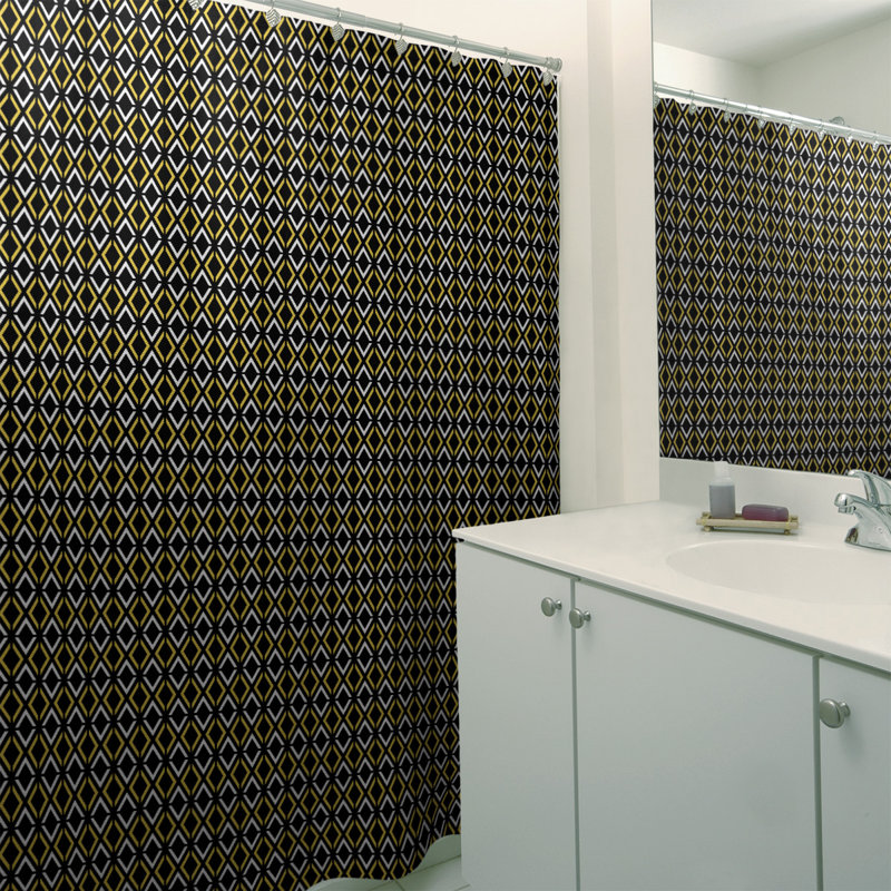 Rideau double double géométrique, Yellow Geometric II