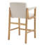 Tabouret de bar Modern Farmhouse - Siège et dossier rembourrés avec structure en bois massif-120542273