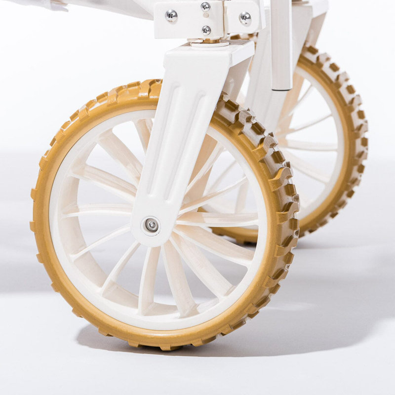 Folding Beach Cart, Yellow/White