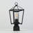 Modern 1-Light Outdoor Black Post Light Pier Mount Lantern Head