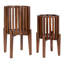 Ensemble de pots à fleurs en bois 2 pièces Ilke-642001904