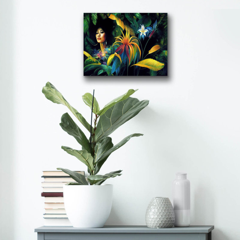 «In The Jungle Original» par Tanya Mavric, H 12 po x l 16 po x P 0,13 po