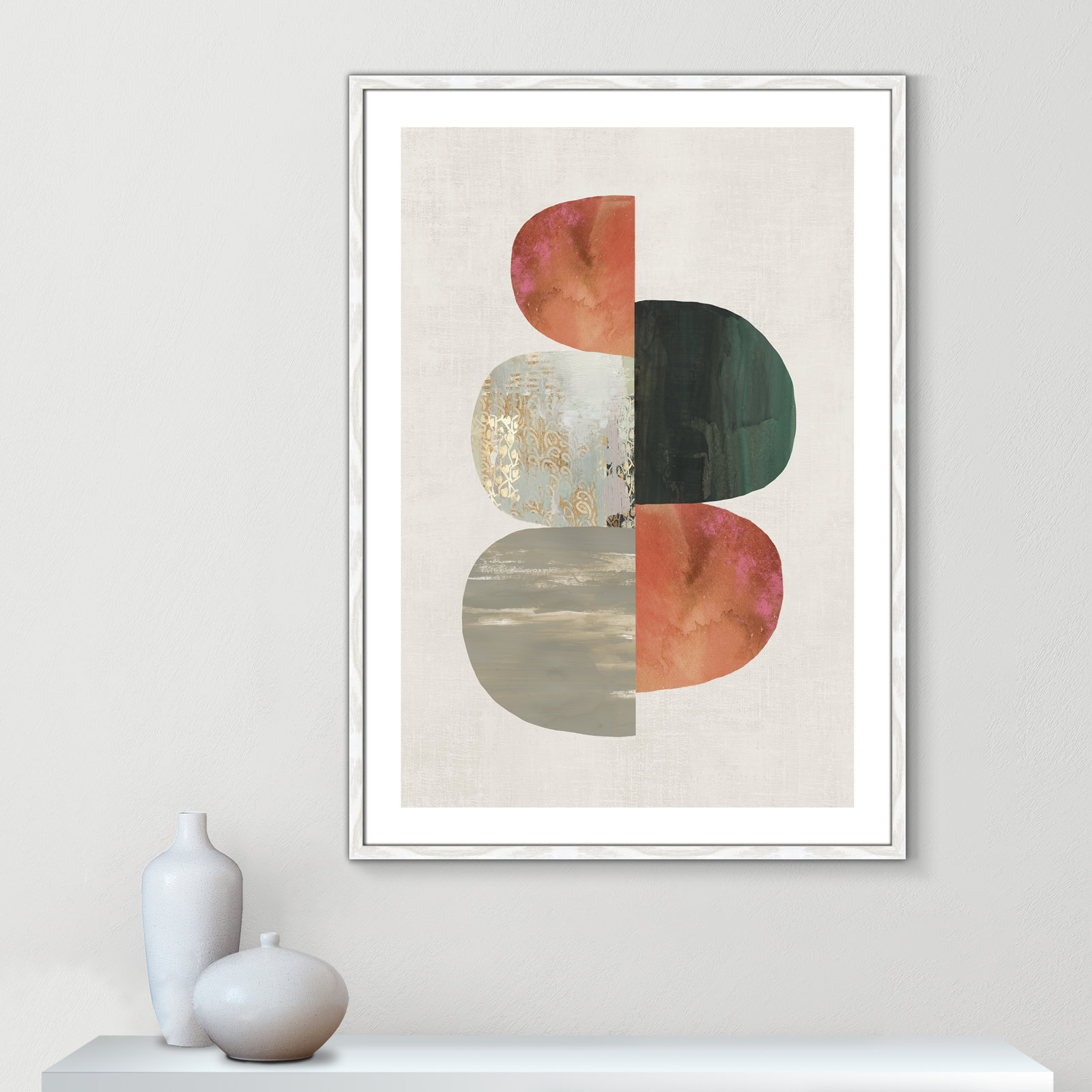 Evolving Energy II by Tom Reeves - Print, 41.5" H x 29.5" W, Framed Print, White Wood