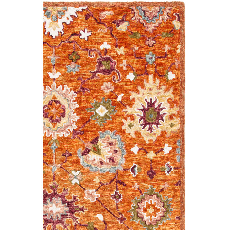 Vahakn Hand Woven Wool and Cotton Area Rug , Rectangle 4' x 6'