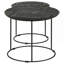 Table gigogne 2 pièces noir mat