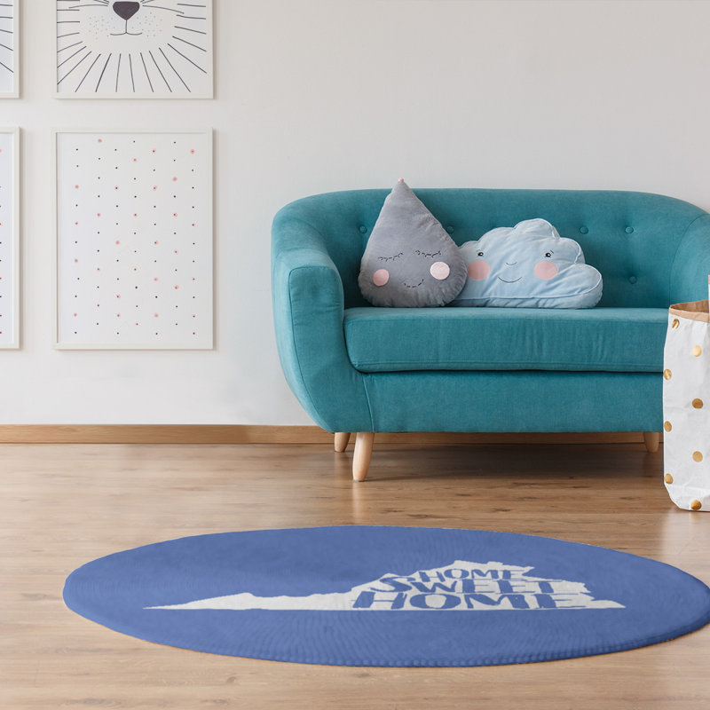 Tapis en poly-virginie en polyester home, Rond 5 pi