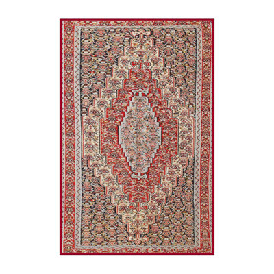 Tapis traditionnel rouge / brun Kelita