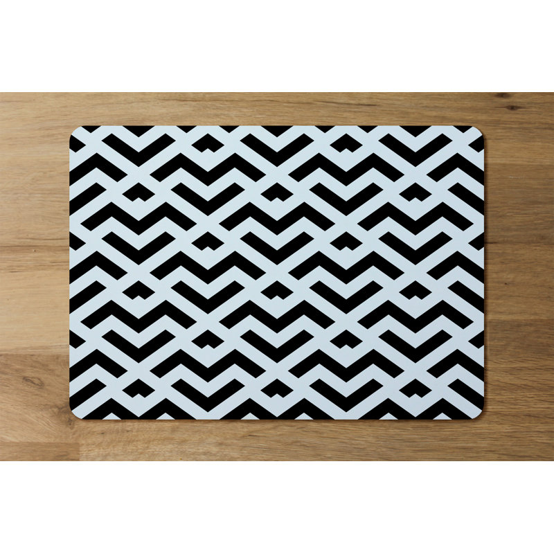 Bethune Polyester-Coated Hardboard Geometric Rectangle Placemat
