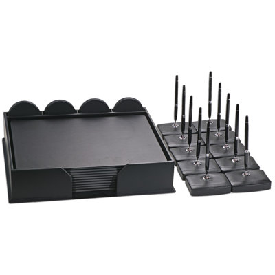 Leather Desk Organizer Set
