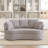 73.8" W Modern Upholstered Curved Sofa With Pillows-1534223065