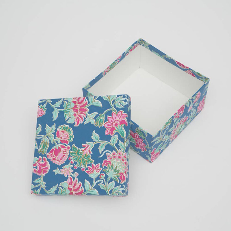 Expobazaar Trosclair Handmade Eco-Friendly Blue Square Box Set - Set of 3 Pieces