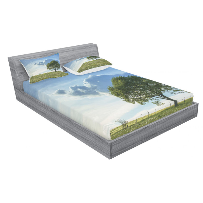 Microfiber Sheet Set, Queen Sheet Set with Fitted Sheet