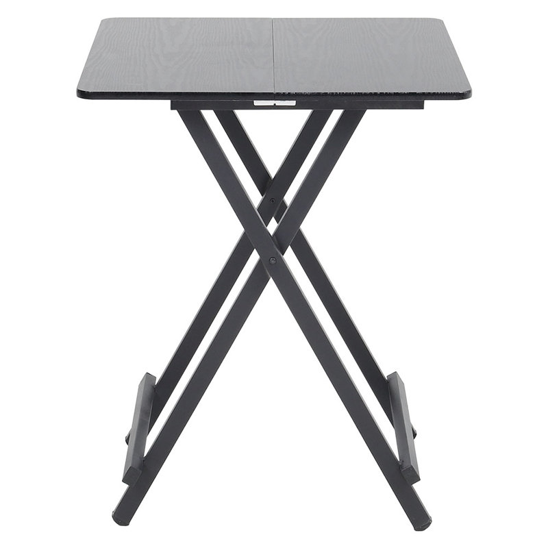 Celestyn Square Wood Metal Folding Outdoor Bistro Table , cm W cm D, 75cm H x 60cm L x 60cm W, Black