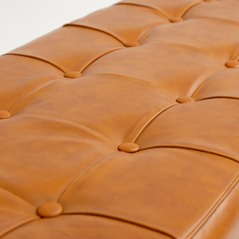 Genuine Leather Upholstered Bench