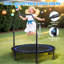 Trampoline pour adultes Re rebond, mini trampoline pliable avec guidon réglable pour enfants, mini trampoline d'intérieur avec bandes élastiques pour la forme, noir