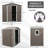 6Ft X 5Ft Metal Outdoor Shed In Gray - Galvanized Iron Construction, Robust And Stable, Punched Vents, Sliding Door With Padlock, Easy To Build, Panels , Simple Assembly,-127322489