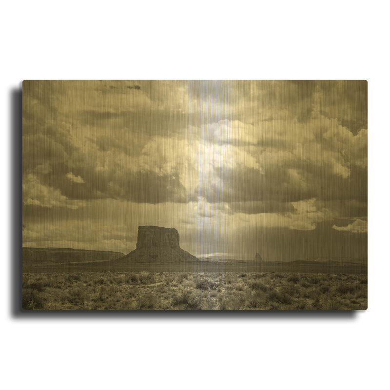 « Monument Valley » de Tim Oldford, tableau mural en métal doré, 91,4 cm x 61 cm, 36 po x 24 po