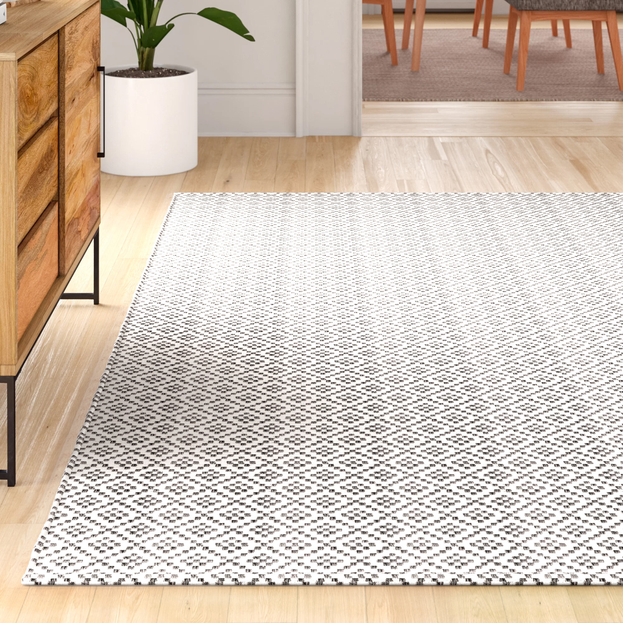 nuLOOM Diana 6 x 9 Off White Indoor Geometric Area Rug in the Rugs