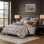 Ensemble d'édredon surdimensionné jacquard taupe-117539096