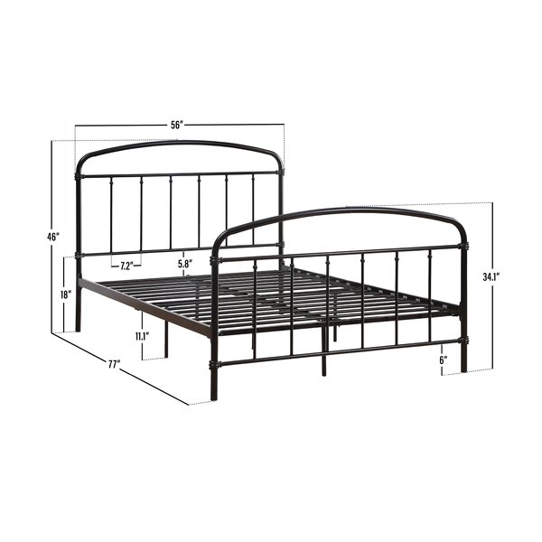 Rosalind Wheeler Thelonious Metal Slat Bed & Reviews | Wayfair