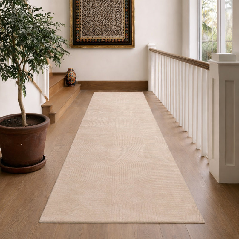 Tapis crème Elion, 2'8" x 8'0", Crème