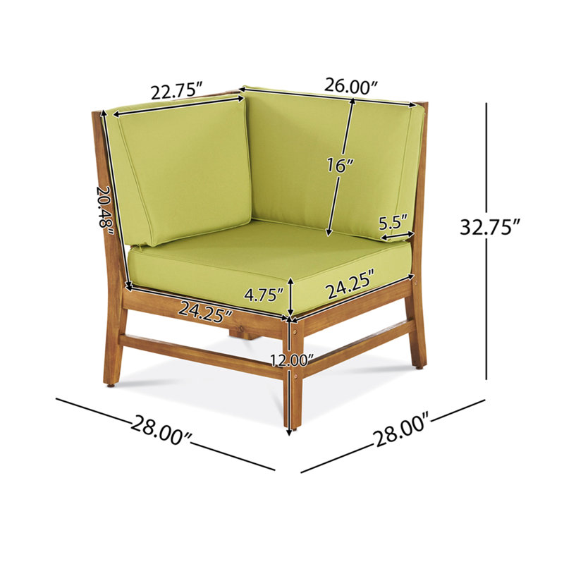 Ensemble de canapé 5 pièces Perla, vert, Vert