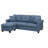Reinbeck Modern Sofa Glossy Polyfiber Tufted Cushion Couch Sectional Sofa Chaise Living Room Furniture Reversible Sectionals Chaise