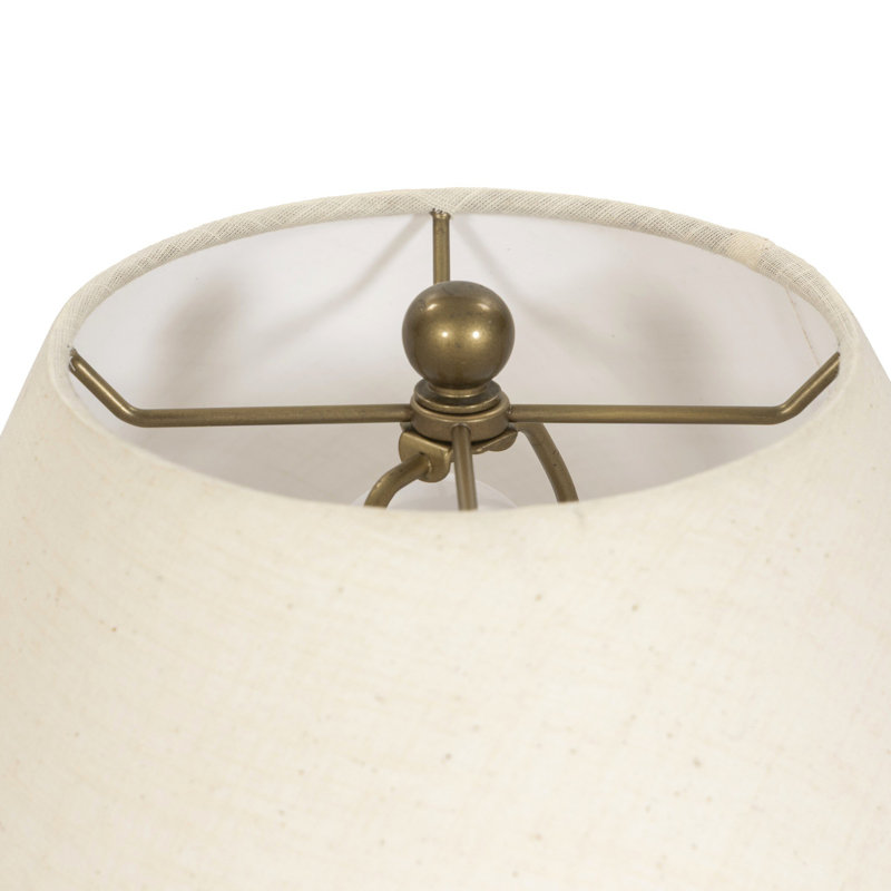Nessa Table Lamp, Cream Slub Linen