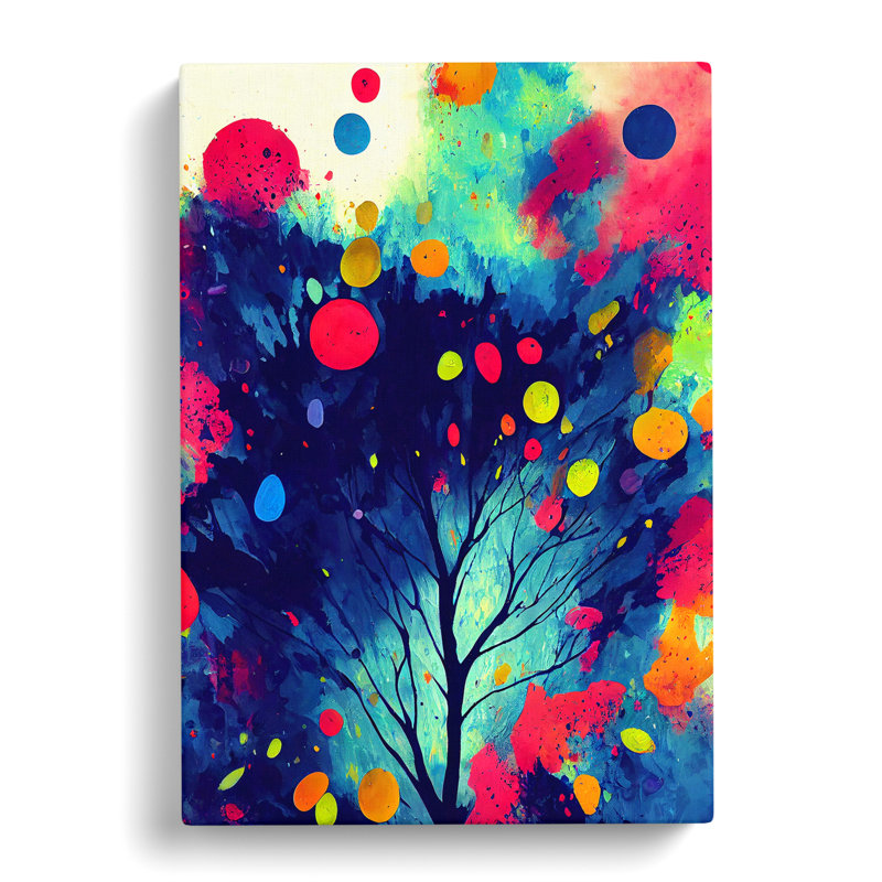 Cinar Rain Forest Paint Splatter Vol.2 - Wrapped Canvas, 76cm H x 50cm W x 3cm D
