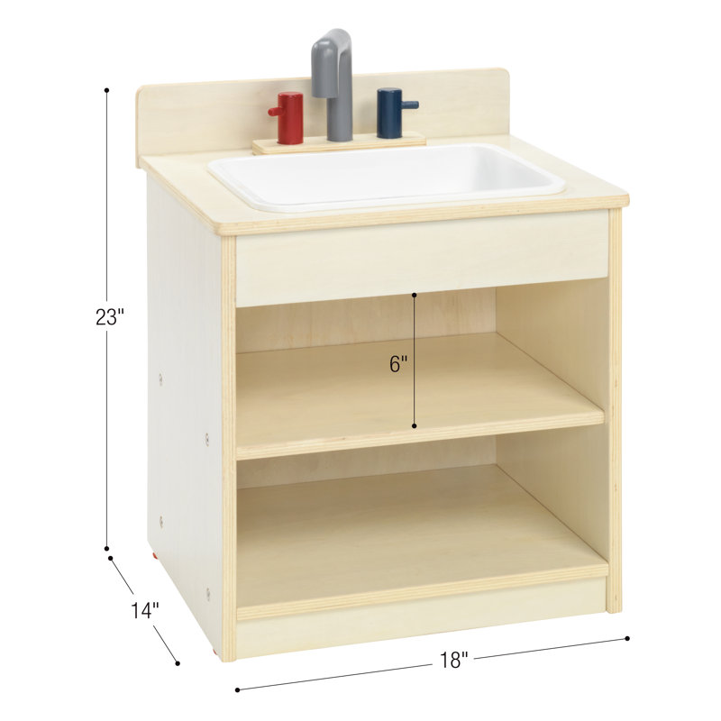 White Toddler Sink - Assembled