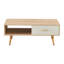 Table basse moderne moderne avec tiroir de rangement coulissant et tablette ouverte - meubles de salon en bois naturel-704450202
