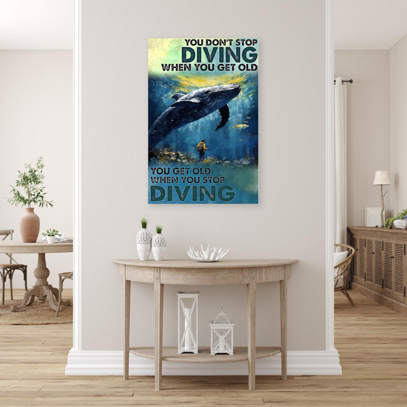 When You Stop Diving - 1 pièce, impression sur toile tendue, H 20 po x l 16 po x P 1,25 po