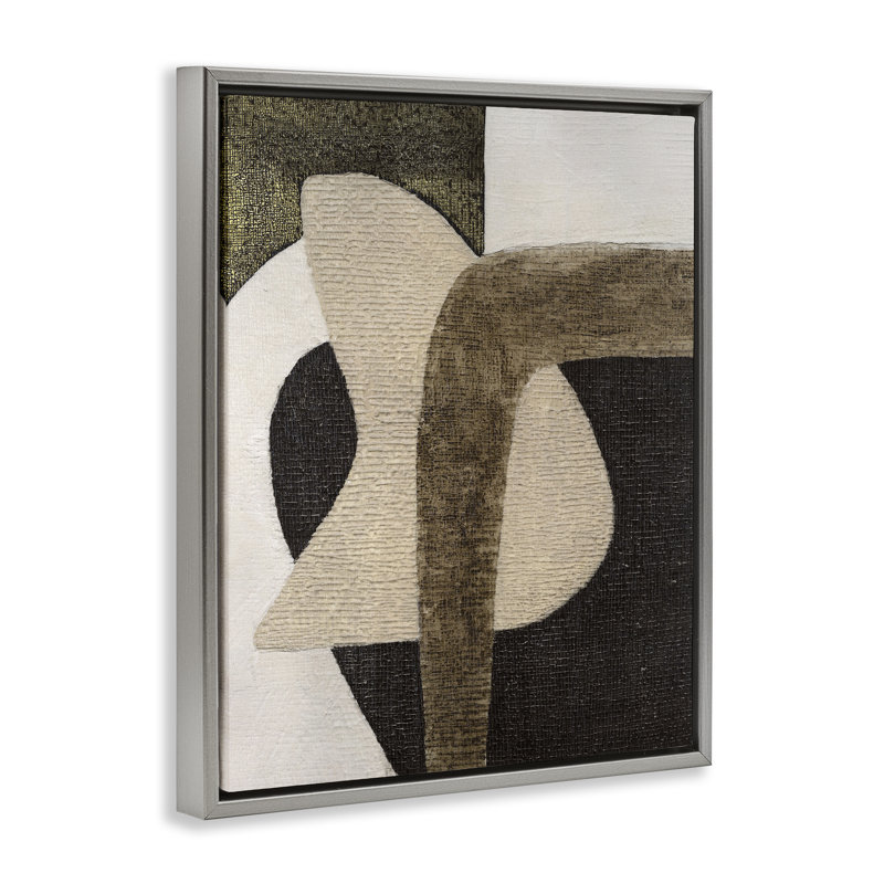 «Boho Modern Shape Pattern Floater Canvas» par Vanna Lam, Cadre flottant gris lustré, H 31 po x l 25 po