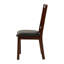 Chaise de salle à manger en similicuir noir et noyer