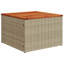  Ensemble de canapé de jardin en rotin PE beige, grand acier thermolaqué