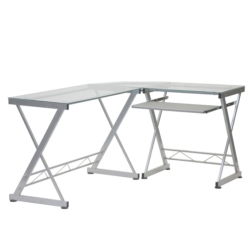 Bureau d'ordinateur en L, Blanc