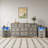  Ensemble de commode 3 pièces - commode 10 tiroirs et deux tables de chevet 2 tiroirs avec station de charge, gris délavé