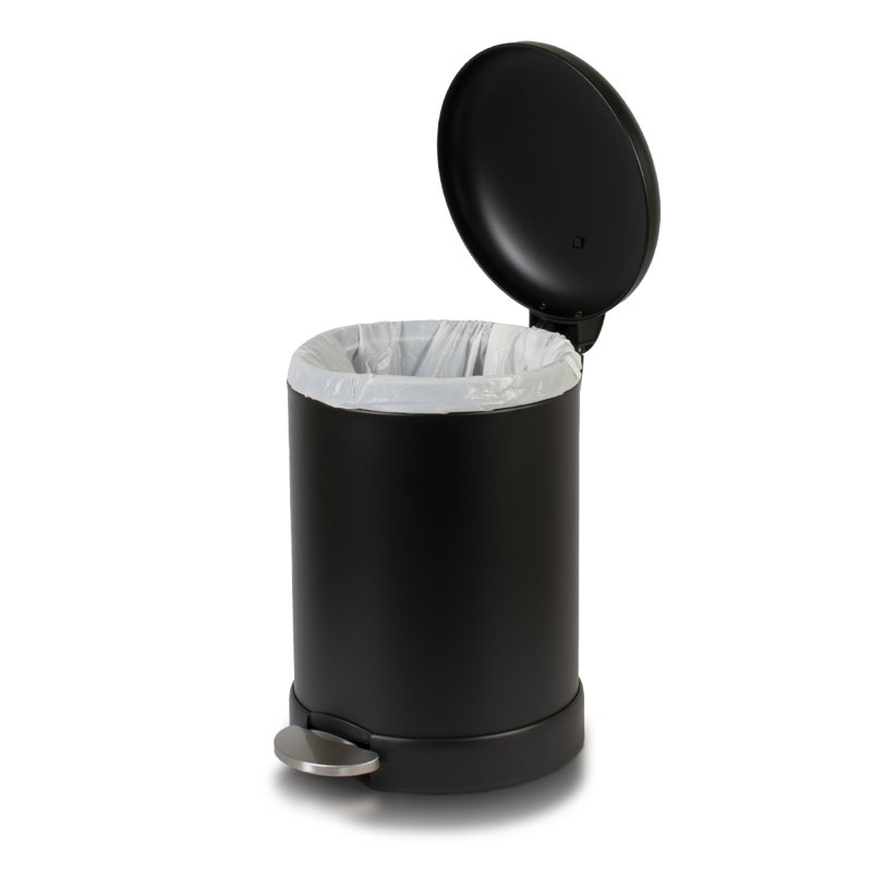 Petite poubelle ronde Glad 1,2 gallon, Noir