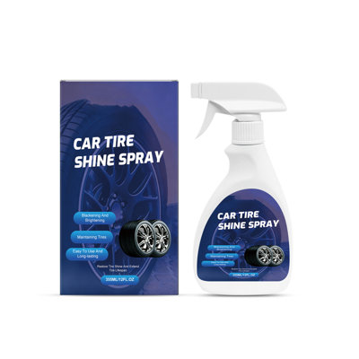 Automobile tire polishing agent 355ml Tire Shine Spray Car Tire Dressing And Gloss Polish Long-Lasting Satin Finish For Rubber Restoration Easily Daily Maintenance
